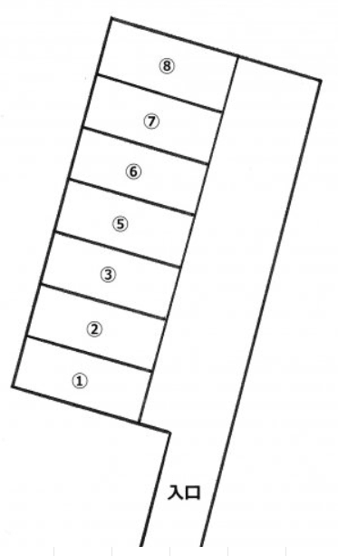 法勝寺下駐車場の駐車配置図