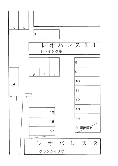 No.34駐車場の駐車配置図