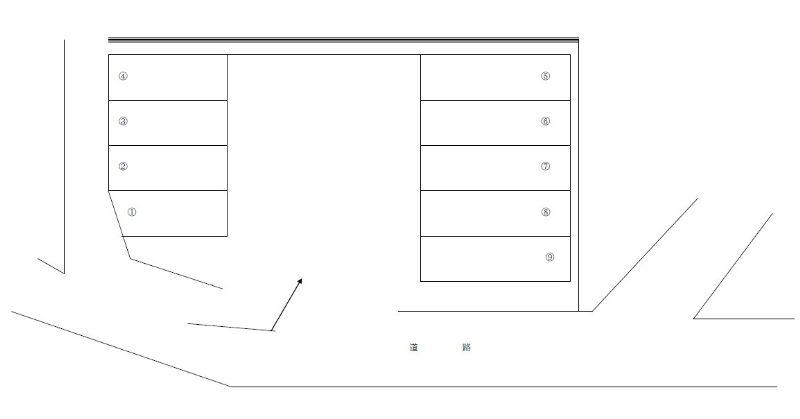 入田駐車場の駐車配置図