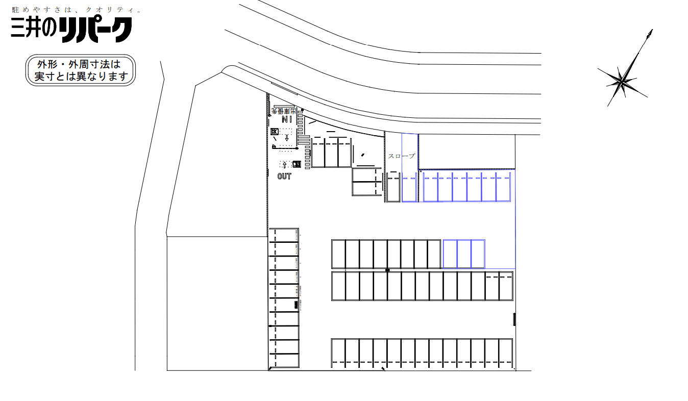 宮前平3丁目の駐車配置図