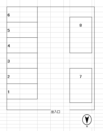 高州三丁目駐車場の駐車配置図