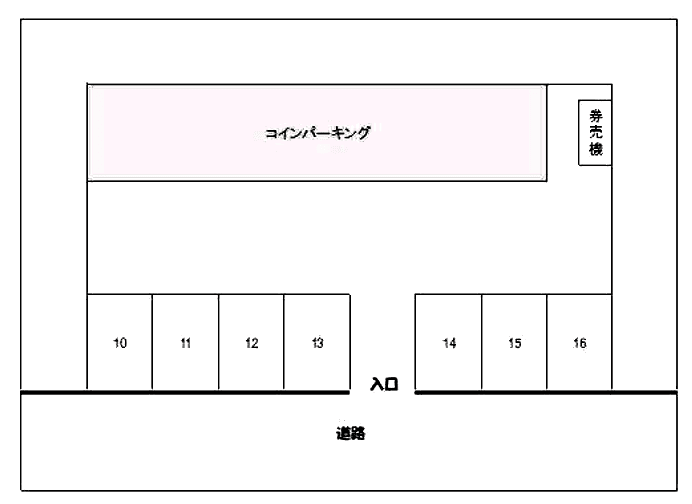 ベルデアール駐車場の駐車配置図