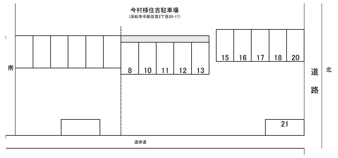 今村様住吉駐車場の駐車配置図