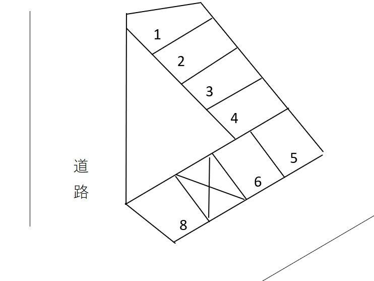 石橋駐車場の駐車配置図