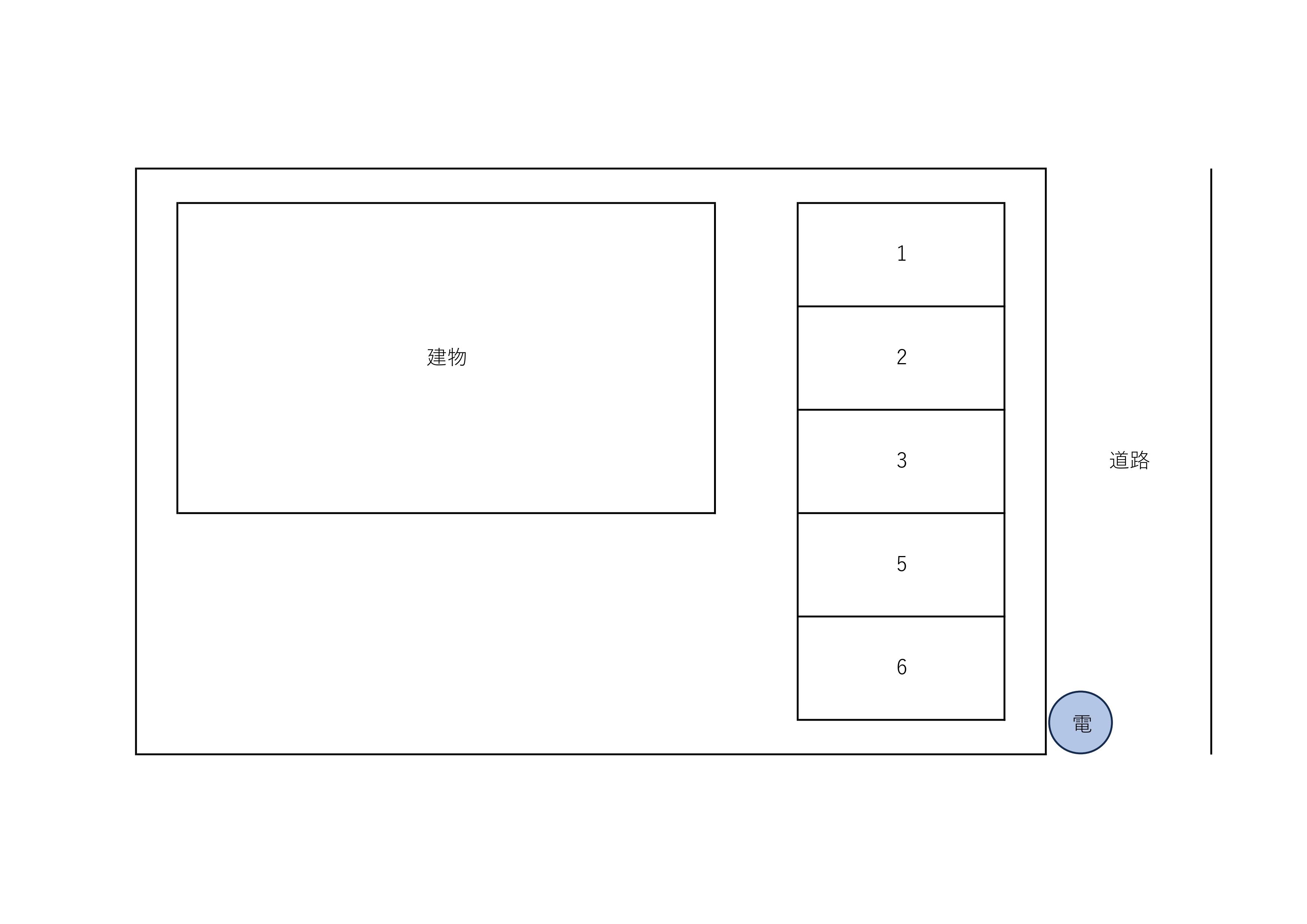 ジュネス壽A棟の駐車配置図