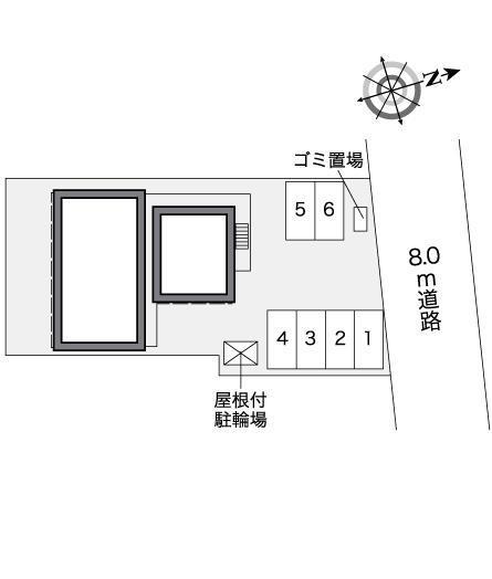 パルシティ本町22(26818)の駐車配置図