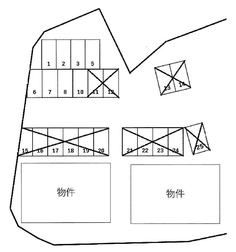 サニーウェル樹一般月極駐車場の駐車配置図