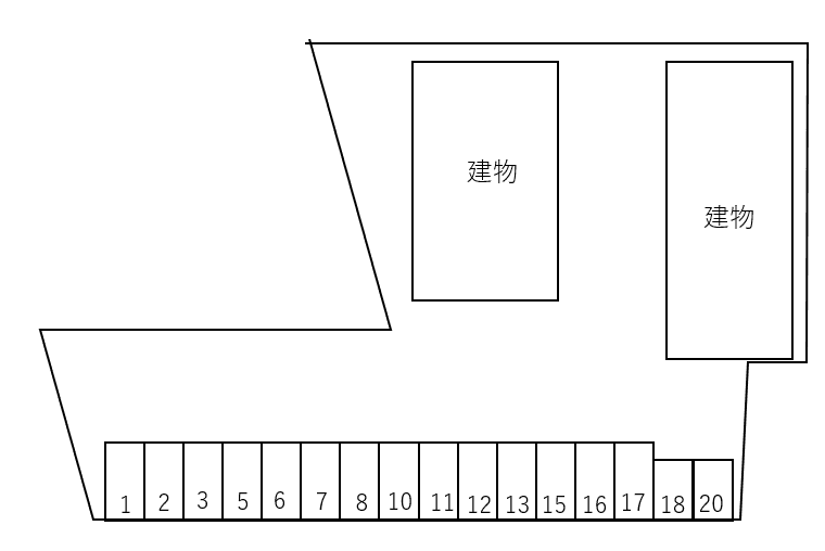 リーヴァ ファミーユ A・B別駐車場の駐車配置図