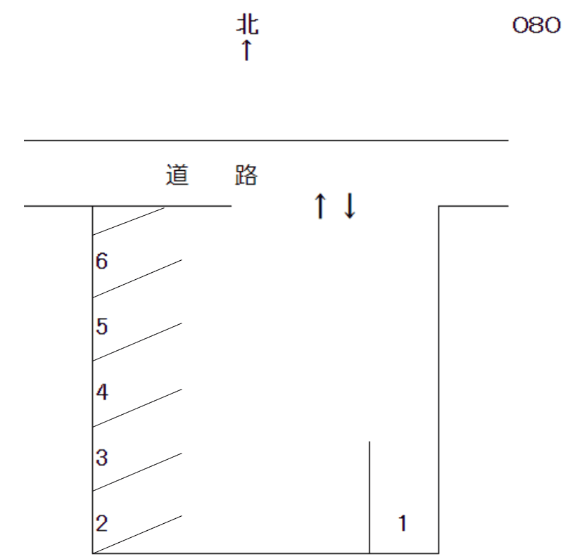 岩倉-80の駐車配置図