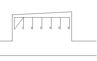 殿里駐車場の駐車配置図