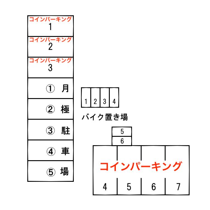 ミノラスパーキング大森中3丁目第4の駐車配置図