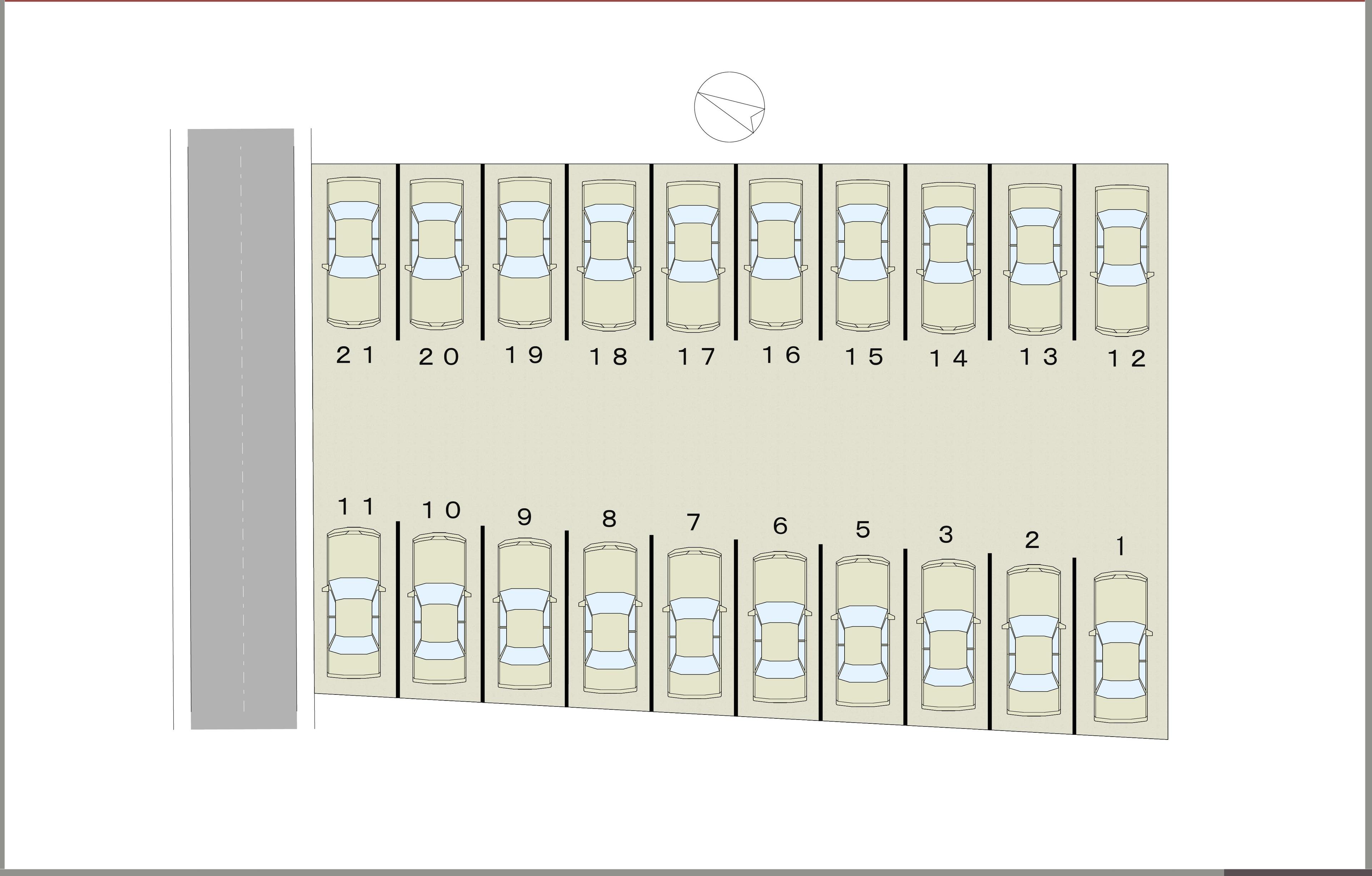 荻原パーキングの駐車配置図