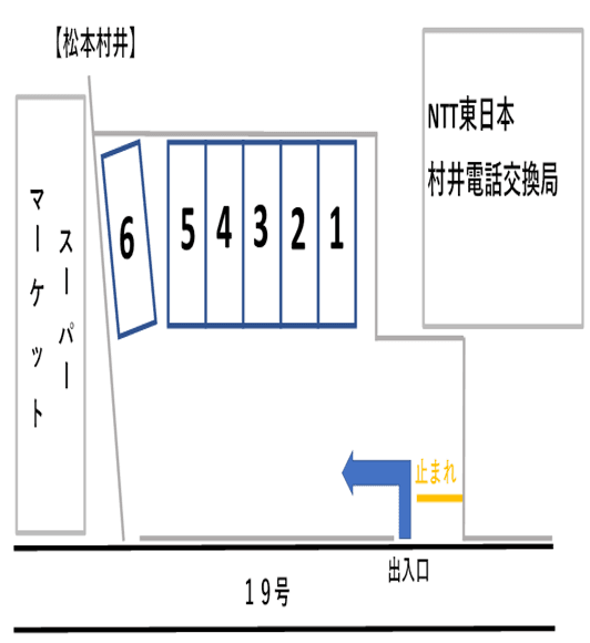松本村井駐車場の駐車配置図