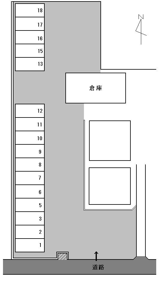 小川駐車場の駐車配置図