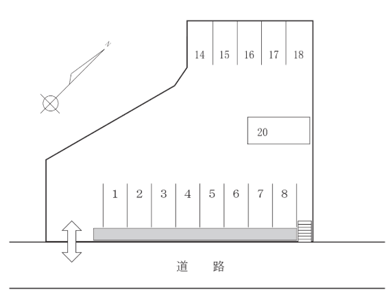 TAアークP(よもぎ台)の駐車配置図