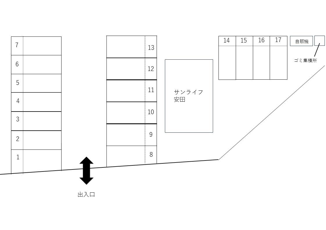 ノザワ第206駐車場の駐車配置図