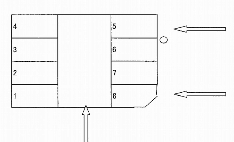 パーク大黒町2の駐車配置図