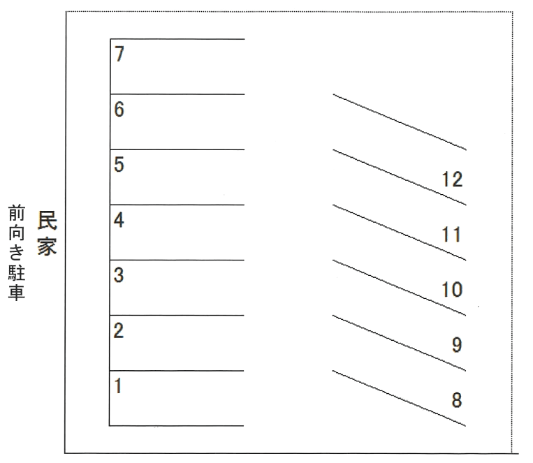 玉井様 若松北パーキングの駐車配置図