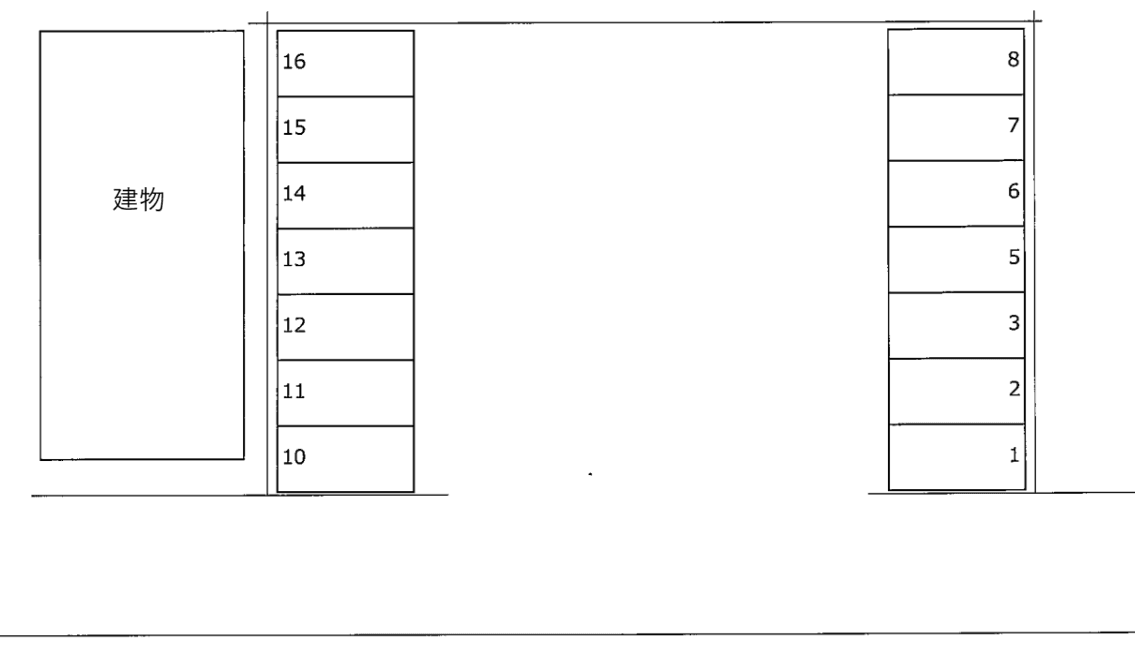 高塚町第3駐車場の駐車配置図