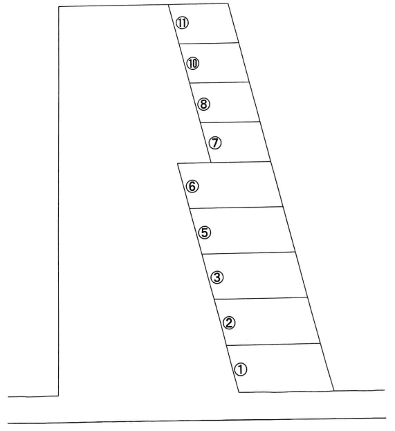光新パーキングⅢの駐車配置図