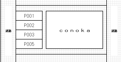 conokaの駐車配置図