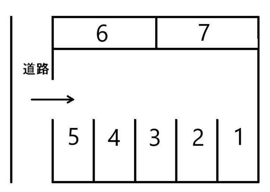 和田町374-3S駐車場の駐車配置図