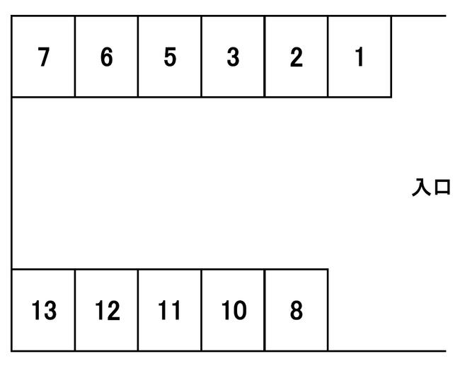 パーク文京月極駐車場の駐車配置図