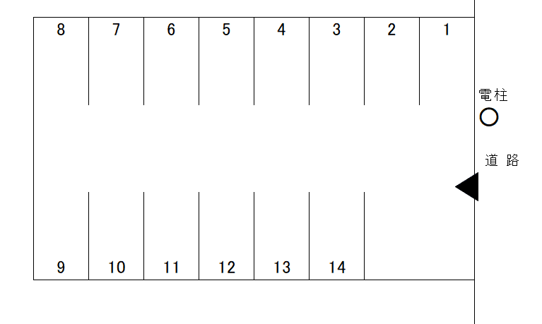 高田梅原駐車場の駐車配置図