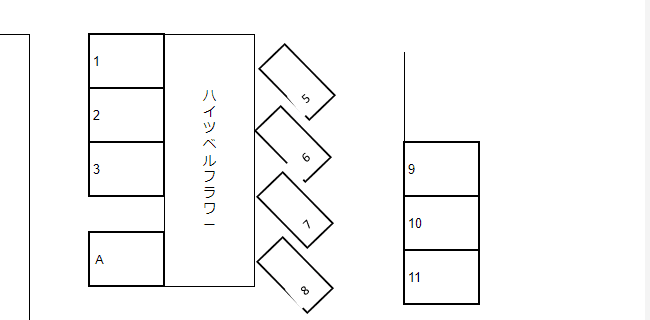 ハイツベルフラワーの駐車配置図