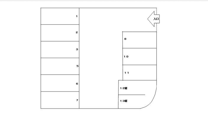 毘沙門台ガレージの駐車配置図