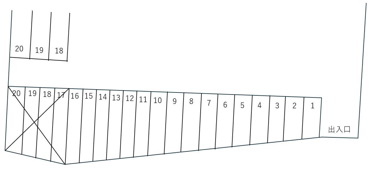 サンライズパーキングの駐車配置図
