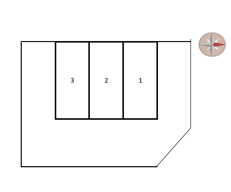 第1天野駐車場の駐車配置図