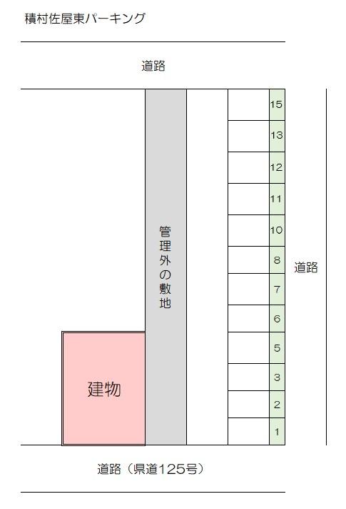積村佐屋東パーキングの駐車配置図
