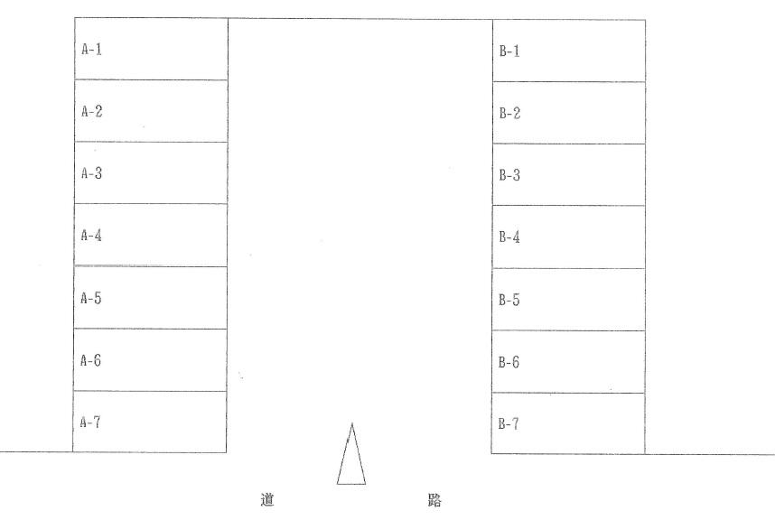 池田新松戸4丁目駐車場の駐車配置図