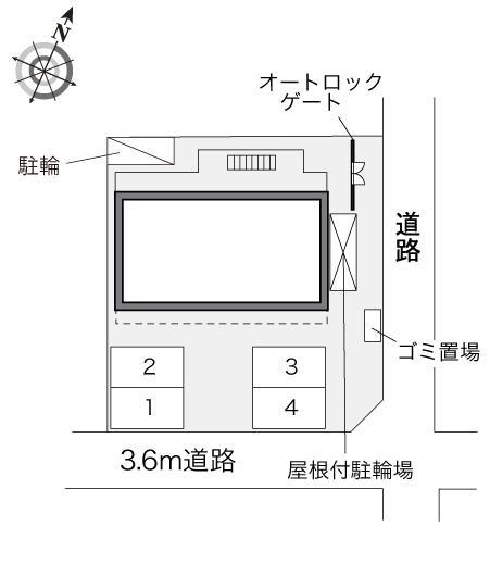 栄楽荘(34101)の駐車配置図