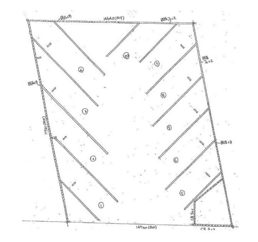 蜆塚2丁目駐車場の駐車配置図