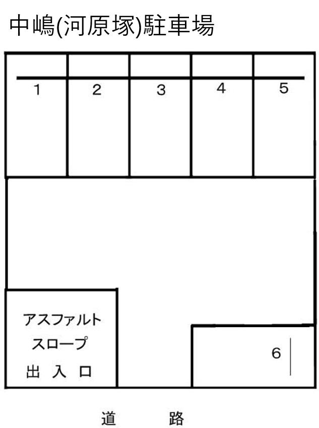 中嶋(河原塚)駐車場の駐車配置図
