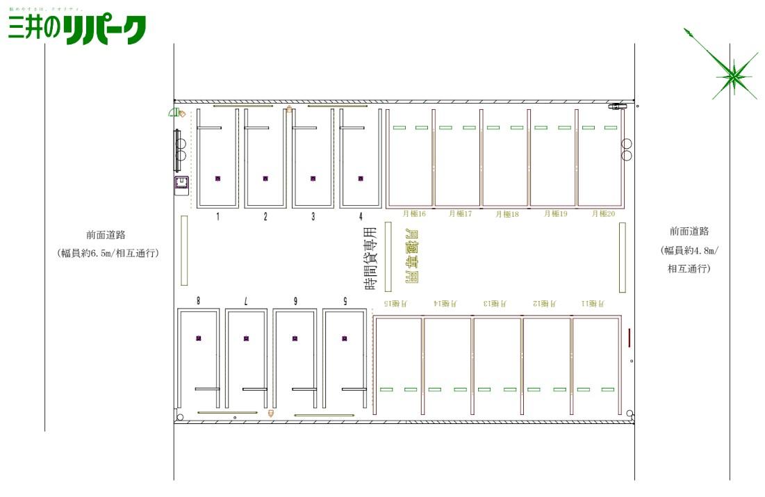 横浜鍛冶ケ谷2丁目の駐車配置図