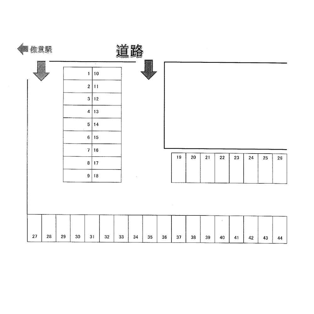 佐貫(信用)駐車場の駐車配置図