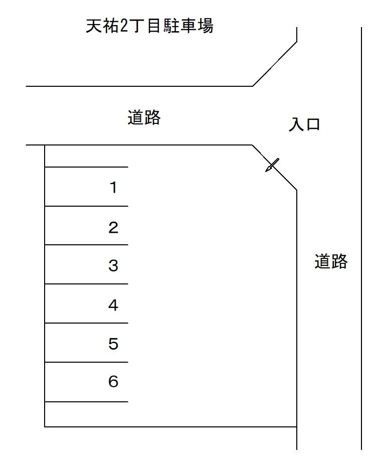 天祐2丁目駐車場の駐車配置図