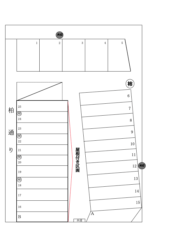 ムーヴ駐車場の駐車配置図