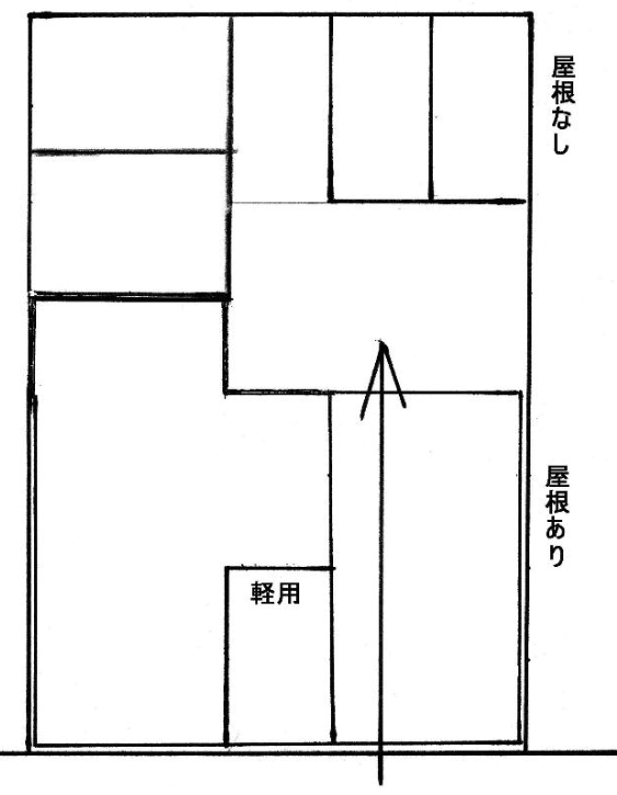 松波ガレージの駐車配置図