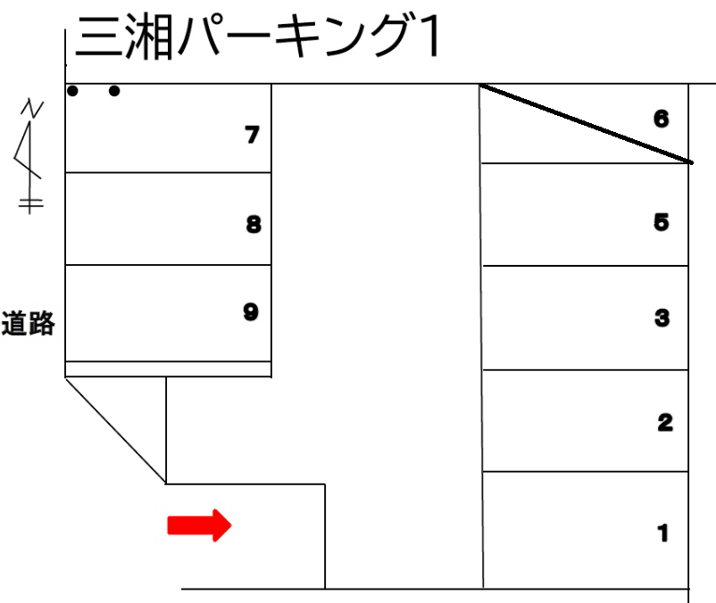 三湘パーキング1の駐車配置図