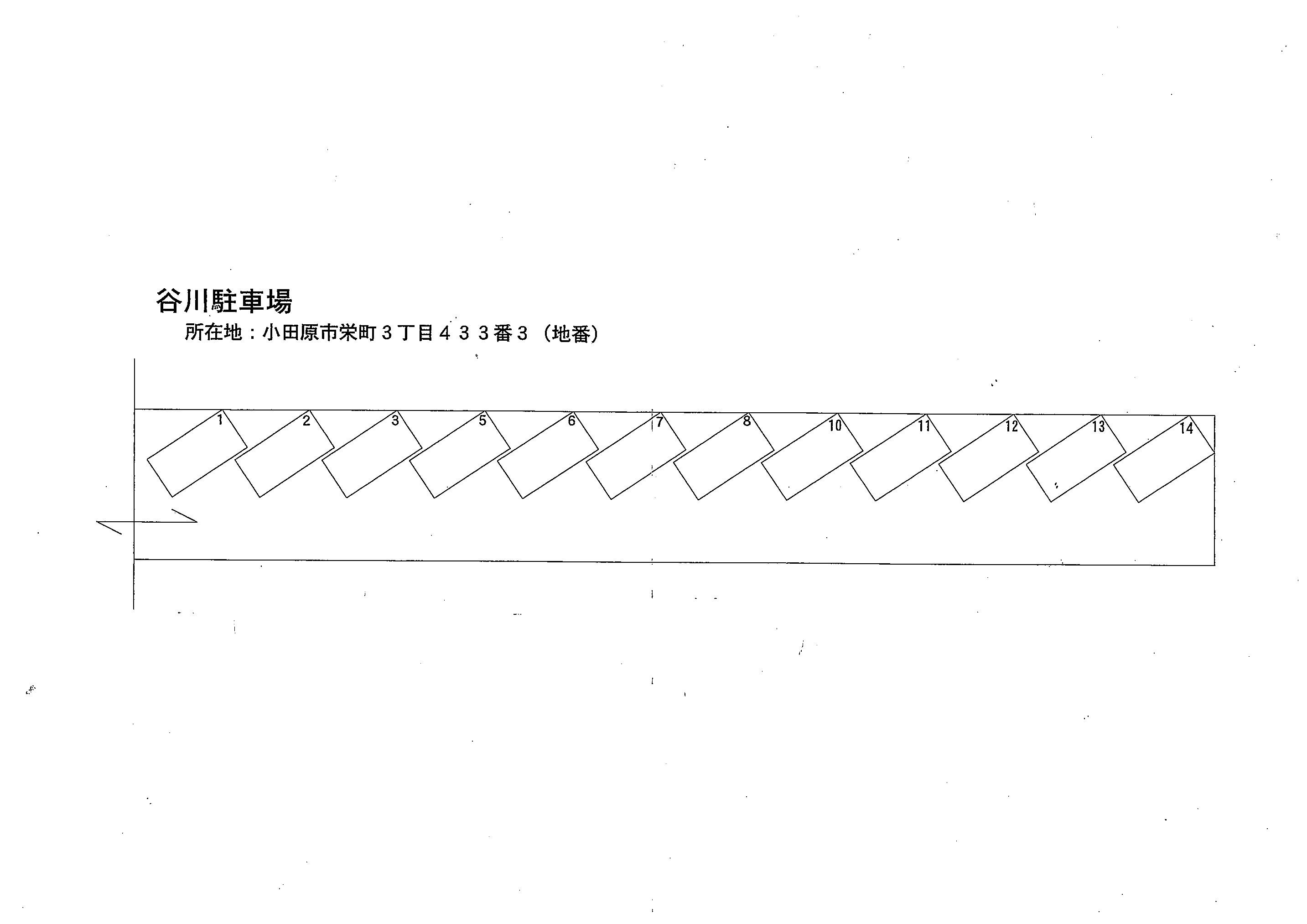 谷川駐車場の駐車配置図