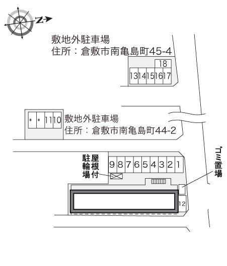 ベルフォレスト(32064) 敷地外駐車場②の駐車配置図