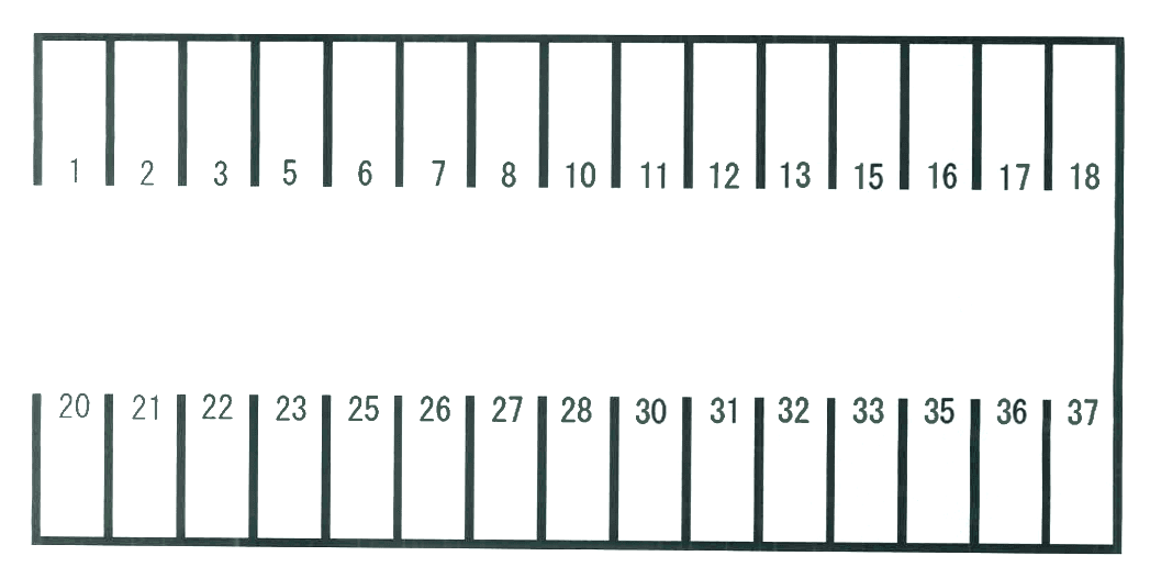 荒海戸第5駐車場の駐車配置図