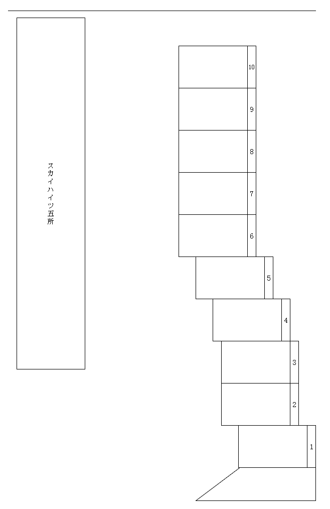 五所駐車場の駐車配置図