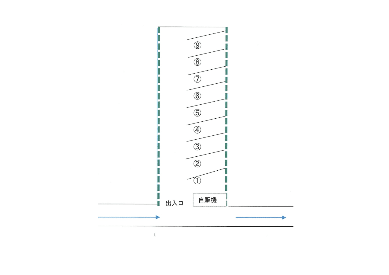 大手町柳ガレージの駐車配置図