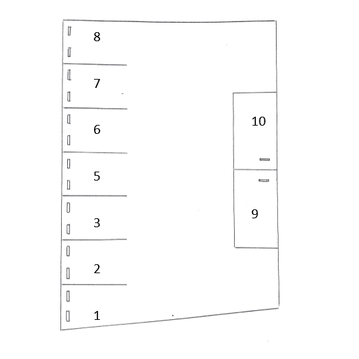 月極H.N.パーキングの駐車配置図