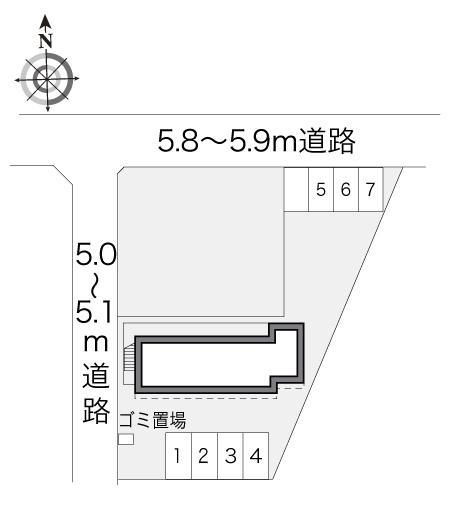 ヴィラ一ツ橋(18491)の駐車配置図